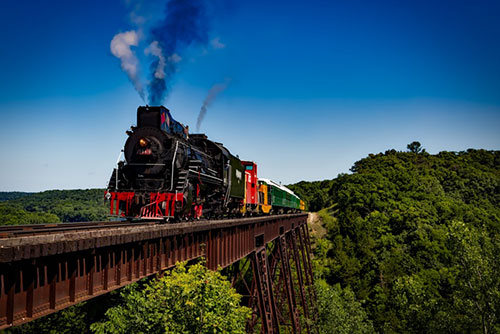 train on bridge