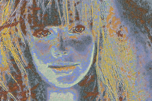 girl digital pic into art